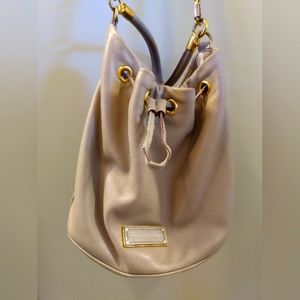 Marc By Marc Jacobs Taupe Large Leather Bucket Bag Crossbody Or Shoulder